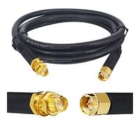 Boobrie 1M Cavo Coassiale RG58 Aggiornato SMA Maschio-Femmina Antenna Extension Cavo SMA Maschio a SMA Femmina Cavo Prolunga Antenna SMA per Router WiFi 3G 4G LTE Antenna WiFi Router LAN (Non per TV)