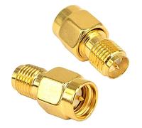 Boobrie 2 * Adattatore Coassiale RP SMA Femmina a SMA Maschio Adattatore Coassiale SMA Maschio a RP SMA Femmina Connettore RP SMA SMA per antenna RF o drone FPV