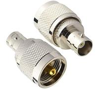 Boobrie 2 x Adattatore Coassiale BNC UHF Connettore PL 259 Adattatore UHF Maschio a BNC Femmina Antenna Radio portatile Adattatore per SO239/Antenne RF/Periferiche LAN wireless/Radio Wi-FI