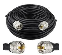 Boobrie 20M UHF Cavo Coassiale RG58 Aggiornato Adattatore PL259 Cavo Coassiale radio per radioamatori da UHF Maschio a UHF Maschio Cavo coassiale CB a Bassa perdita per CB Ham Radio/Antenna/Broadcast