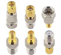 Boobrie 6 pezzi F a SMA/RP-SMA Kit Adattatore da SMA a F Connettore Coassiale RG6 Femmina a Femmina Adattatore Coassiale da Femmina a Maschio per cavo di prolunga per drone FPV antenna radio WiFi