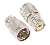 Boobrie Adattatore Coassiale RF UHF Femmina SO239 a N Maschio Connettore UHF PL259 Connector per Antenne Dispositivi LAN Wireless Cavo di Prolunga Coassiale per Radio WiFi Confezione da 2