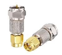 BOOBRIE Adattatore da SMA a F 2 PCS SMA Maschio a F Maschio Connettore SMA a F Coassiale SMA per Apparecchiature Antenna LAN/LMR Wireless Antenna Equipment/HF Cavo Coassiale