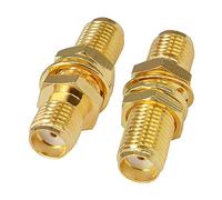 BOOBRIE Adattatore SMA Femmina a SMA Femmina 2 PCS in Ottone Puro a 50ohm Bassa Perdita Connettore SMA a SMA Connettore Coassiale per Antenna WIFI/Antenna GPS/Dispositivi LAN Senza Fili, ecc