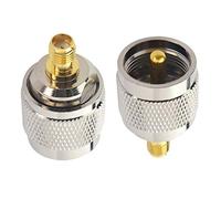 BOOBRIE Adattatore UHF a SMA 2 PCS RF Coassiale Connettore UHF a SMA Spina Coassiale da UHF Maschio a SMA Femmina da PL259 Bassa Perdita per Antenne Dispositivi WLAN Cavo Coassiale Radio F