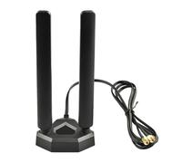 BOOBRIE Antenna WiFi 6E Tri-Band High Gain con base magnetica 2400 - 2500 MHz 5150 - 5850 MHz 5900 - 7125 MHz WiFi con connettore maschio Dula1.5M RP-SMA RG174 per router/gaming, streaming 4K