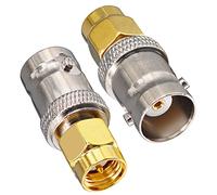 Boobrie BNC SMA Connettore 2 pezzi Coassiale SMA Maschio a BNC Femmina Adattatore Coassiale a bassa perdita per antenne HF, dispositivi WLAN, WLAN, radioamatori o palmari, scanner, SDR