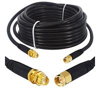 BOOBRIE Cavo Coassiale RG58 Aggiornato Cavo SMA a SMA 7M Cavo Antenna WiFi SMA Maschio a SMA Femmina Cavo Coassiale a Bassa Perdita 50 Ohm Cavo Coassiale per Antenna WIFI/Radio/FPV/GPS/Ripetitore di