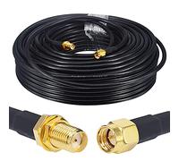 Boobrie Cavo SMA maschio femmina cavo coassiale RG58 migliorato 30 m cavo di prolunga SMA maschio a SMA femmina 50 ohm per antenna GPS 3G 4G LTE WiFi applicazione radio bidirezionale(non per TV)