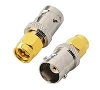 Boobrie Connettore SMA BNC Connettore coassiale SMA Maschio BNC Femmina Adattatore coassiale SMA BNC per antenne RF Periferiche LAN senza fili Cavo coassiale Wireless Radioamatore Portatile SDR 2-Pack