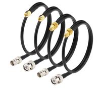 Boobrie Kit 4 Cavi SMA-BNC 50CM - BMR200 Coassiale 50Ω Low Loss 2025 - Cavo SMA maschio a BNC femmina - Per Antenne RF, Radio Ham, SDR, Intercom