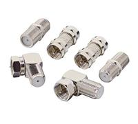 Boobrie Kit 6PCS Connettore tipo F RG6 Tipo F Maschio a Femmina F Femmina a Femmina F Maschio a Maschio Accoppiatore F Tipo F Adattatore per TV, cavo coassiale e montaggio su piastra a muro
