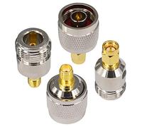 BOOBRIE Kit Connettore Tipo N 4 pezzi per Adattatore SMA N Maschio/Femmina a SMA Maschio/Femmina Spina SMA N Connettore SMA Tipo N per antenna CB/Radio/Antenna Wi-Fi/Antenna router Wi-Fi wireless