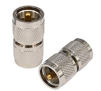 Boobrie PL259 UHF Maschio Connettore a UHF Adattatore Coassiale RF per CB Ham Radio/Antenna/Broadcast/Scanner/WiFi/Telecom/CCTV Confezione da 2