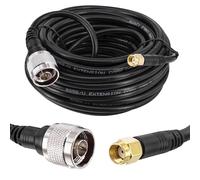 Boobrie RG58 N a RP-SMA Maschio Cavo 15M Cavo Coassiale Antenna Wifi a Bassa Perdita Jumper Pigtail Da N Maschio a RP-SMA Maschio 50 Ohm per 3G/4G/LTE/Ham/GPS/RF Antenna FPV Antenna Wifi Router