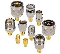 Boobrie SMA 10 Tipo SMA Femmina a UHF SMA F BNC N Tipo Connettori Kit Convertitore adattatore coassiale coassiale RF per antenna WiFi/Drone FPV/Cavo di prolunga