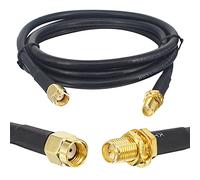 Boobrie SuperFlex Cavo Coassiale RG58 Aggiornato 1M RP-SMA Maschio a Femmina Cavo RP-SMA a Bassa Perdita Antenna WiFi Antenna Cavo Coassiale Antenna FPV codino per Antenna WiFi 4G Wireless Mini PCI