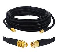 Boobrie SuperFlex Cavo Coassiale RG58 Aggiornato SMA Maschio Femmina 5M SMA Maschio a SMA Femmina Cavo coassiale Cavo di prolunga SMA per Router WiFi 3G 4G LTE Antenna WiFi Router LAN (Non per TV)