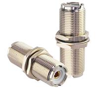 BOOBRIE UHF Femmina SO239 Connettori UHF Femmina a UHF Femmina Connettore da Paratia da SO239 a SO239 Adattatore UHF a Bassa Perdita Adattatore Coassiale da Femmina a Femmina da 4,5 cm Confezione da 2