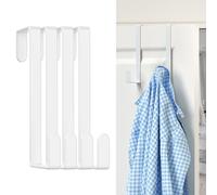 Booda Brand Confezione da 4 ganci sopra la porta da 15,2 cm, a forma di Z, adatti per porte da 4 cm e 4 cm, resistenti e antigraffio, per appendere cappotti, asciugamani, asse da stiro