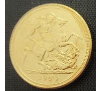 BoodLo 1 sterlina d'oro Britannica 1957-1968 10 Monete Commemorative placcate in Oro, Replica Straniera, 1964