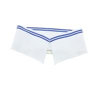 BooeDareno 43 x 8,5 cm in cotone lavorato a maglia a coste per t-shirt fai da te maniche corte primavera estate collare elastico e polsini collo collo (colletto bianco)