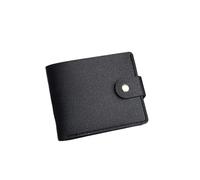 BooeDareno Piccola borsa a portafoglio corta in pelle PU multi porta carte studenti ultra-sottile in pelle bovina portamonete clip pochette per uomo donna, Nero , Taglia unica