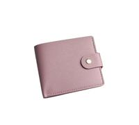 BooeDareno Piccola borsa a portafoglio corta in pelle PU multi porta carte studenti ultra-sottile in pelle bovina portamonete clip pochette per uomo donna, Viola chiaro, Taglia unica