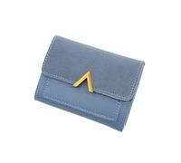BooeDareno Portafoglio alla moda Portafoglio corto portamonete donna portafogli porta carte borsa da donna piccolo portafoglio femminile Hasp Mini frizione ragazza borsa dei soldi, Blu, Taglia unica