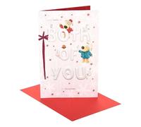 Boofle Biglietto di Natale per entrambi, regali di Natale, per lei/lui, design carino, con busta, 22,9 x 14,9 cm