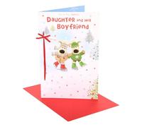 Boofle Biglietto di Natale per figlia e fidanzato, regalo di Natale, per lei/lui, design carino, con busta, 25,4 x 16,5 cm