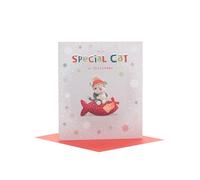 Boofle Biglietto di Natale per il gatto, design carino