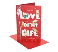 Boofle Biglietto di Natale per la persona che amo, regalo di Natale, per lei/lui, design carino, con busta, 25,4 x 16,5 cm