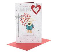 Boofle Biglietto di Natale per moglie, regali di Natale, per lei, ragazze, donne, design carino, con busta, 27,3 x 17,8 cm