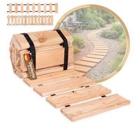 BooGardi Percorso di rotolamento in larice in 6 misure, lunghezza 250 cm, 30 cm, 40 cm, larghezza 50 cm, distanza tra i listelli 3,6 cm, percorso in legno per srotolare