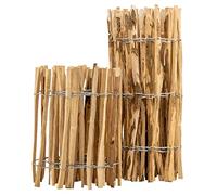 BooGardi Recinzione a bastoncini, 14 misure, altezza 150 cm, lunghezza 3 m, distanza tra i listelli 7 - 9 cm, recinzione di castagno in nocciola, recinzione da giardino in legno, recinzione da