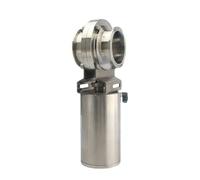 BOOGHIGC Valvola a Farfalla Tri-Clamp pneumatica in Acciaio Inossidabile con attuatore Pneumatico e Doppie staffe(2in)