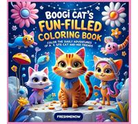 Boogi Cat's Fun-filled Coloring Book: Color the Daily Adventures of a Cute Cat and her friends: Coloring book for kids, teens and adults