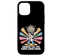 Boogie Till the Cows Come Home Retro Disco Mucca Divertente Custodia per iPhone 12/12 Pro