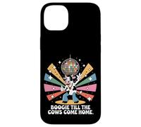 Boogie Till the Cows Come Home Retro Disco Mucca Divertente Custodia per iPhone 14 Plus
