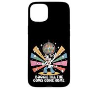 Boogie Till the Cows Come Home Retro Disco Mucca Divertente Custodia per iPhone 15 Plus