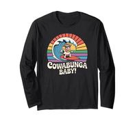 Boogie Till the Cows Come Home Retro Disco Mucca Divertente Maglia a Manica