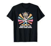 Boogie Till the Cows Come Home Retro Disco Mucca Divertente Maglietta