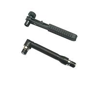 BOOHAO 90 gradi Dual-Drive Right Angle 1/4 pollici Double Headed L-shaped Socket Wrench Mini Ratchet Wrench Screwdriver Bit and Socket Tool, 2 pezzi