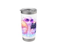 BOOjee Ghost Glam and Black Cat Halloween Ragazze Donne BOO Bicchiere termico in acciaio inox doppia parete
