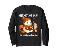 Boojee Ghosting You for Coffee And Books Fall Ghost Reading Maglia a Manica