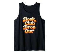 Book Club Drop out Bookish Retro Anni '70 Tramonto Amante del Libro Canotta
