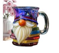 Book Coffee Mug 3D Gnome Mug da caffè dipinta a mano, Gnome Book Ceramic Cup | Decorative Beverage Mugs for Hot Chocolate, Tea, Milk, Home Office, Family Friends, Birthday, Reading Lovers, Gift