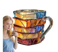 Book Coffee Mug - Tazza Di Cappuccino, Tazza Creativa | Coppa Di Ceramica Creativa Con Manico Per Gli Amanti Dei Libri Per La Lettura Del Mattino, Scrivania Dello Studio, Pausa Café, Scaffale, Ufficio