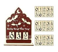 Book Counter - Bookshelf Sign | Read This Year Display Stand Desktop Reading Progress Marker Cute Library Decor Accessory for Teachers, Women, Kids, Book Lovers Readers